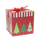 Luxury Cardboard Square Christmas Ornament Packaging Boxes Custom Logo Printing