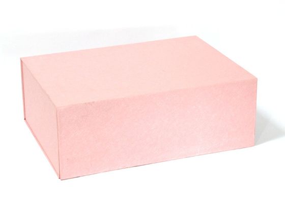 علب هدايا ورقية معاد تدويرها قابلة للطي باللون الوردي